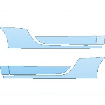 PAINT PROTECTION KIT - 2023 PORSCHE 911 SPEEDSTER ROCKER PANELS COVERAGE STOPS AT TEXTURED PAINT - PRECUT PPF CLEAR BRA WRAP