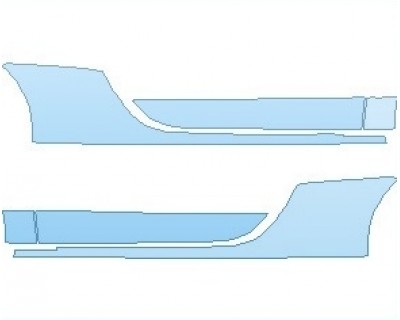 PAINT PROTECTION KIT - 2023 PORSCHE 911 SPEEDSTER ROCKER PANELS COVERAGE STOPS AT TEXTURED PAINT - PRECUT PPF CLEAR BRA WRAP