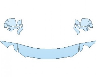 PAINT PROTECTION KIT - 2023 GMC YUKON SLT HOOD 18 INCH (WRAPPED EDGES) - PRECUT PPF CLEAR BRA WRAP