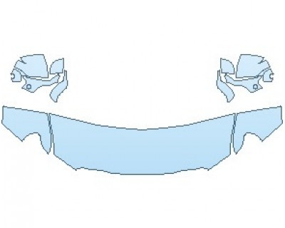 PAINT PROTECTION KIT - 2023 GMC YUKON SLT HOOD (NO WRAPPED EDGES) - PRECUT PPF CLEAR BRA WRAP