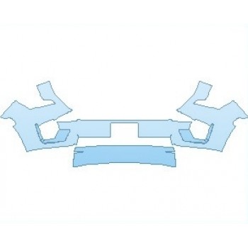 PAINT PROTECTION KIT - 2023 GMC YUKON SLT BUMPER WITH LICENSE PLATE - PRECUT PPF CLEAR BRA WRAP