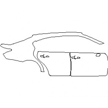 2022 LEXUS GS 350 REAR QUARTER PANEL AND DOORS RIGHT SIDE
