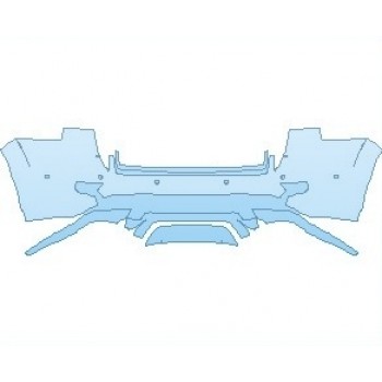PAINT PROTECTION KIT - 2023 JEEP GRAND CHEROKEE SRT REAR BUMPER WITH SENSORS - PRECUT PPF CLEAR BRA WRAP