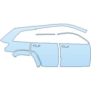 PAINT PROTECTION KIT - 2022 JEEP GRAND CHEROKEE SRT REAR QUARTER PANEL AND DOORS RIGHT SIDE - PRECUT PPF CLEAR BRA WRAP