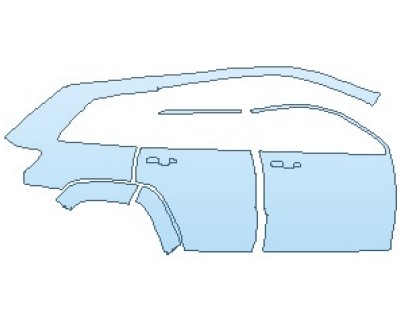 PAINT PROTECTION KIT - 2023 JEEP GRAND CHEROKEE TRACKHAWK REAR QUARTER PANEL AND DOORS RIGHT SIDE - PRECUT PPF CLEAR BRA WRAP