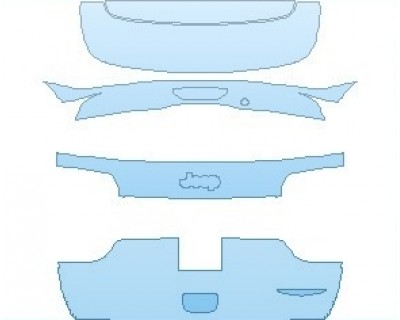 PAINT PROTECTION KIT - 2023 JEEP GRAND CHEROKEE TRACKHAWK REAR HATCH WITH TRACKHAWK EMBLEM - PRECUT PPF CLEAR BRA WRAP