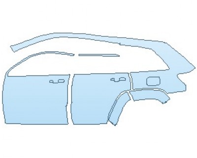 PAINT PROTECTION KIT - 2023 JEEP GRAND CHEROKEE TRACKHAWK REAR QUARTER PANEL AND DOORS LEFT SIDE - PRECUT PPF CLEAR BRA WRAP