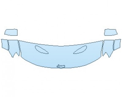PAINT PROTECTION KIT - 2023 JEEP GRAND CHEROKEE TRACKHAWK HOOD (WRAPPED EDGES) - PRECUT PPF CLEAR BRA WRAP