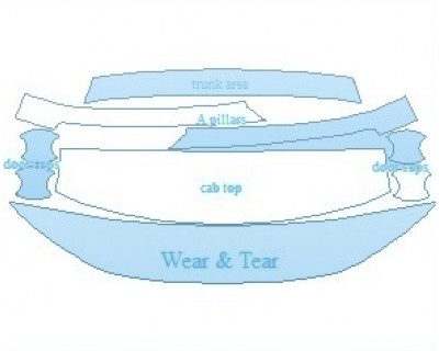 PAINT PROTECTION KIT - 2024 HONDA CIVIC EX SEDAN COMMON WEAR AREA KIT - PRECUT PPF CLEAR BRA WRAP