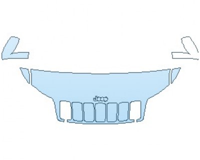 PAINT PROTECTION KIT - 2022 JEEP CHEROKEE HIGH ALTITIUDE HOOD (NO WRAPPED EDGES) - PRECUT PPF CLEAR BRA WRAP