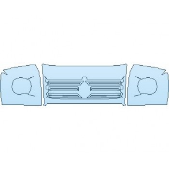PAINT PROTECTION KIT - 2023 MERCEDES G CLASS AMG LINE GRILLE & HEADLIGHT SURROUND - PRECUT PPF CLEAR BRA WRAP