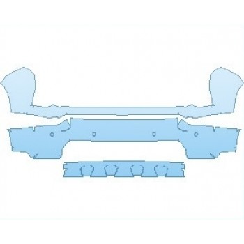 PAINT PROTECTION KIT - 2022 CHEVROLET SILVERADO HD HIGH COUNTRY BUMPER WITH SENSORS - PRECUT PPF CLEAR BRA WRAP