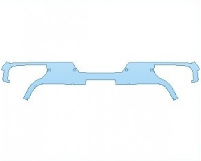 PAINT PROTECTION KIT - 2022 CHEVROLET SILVERADO HD HIGH COUNTRY REAR BUMPER WITH SENSORS - PRECUT PPF CLEAR BRA WRAP