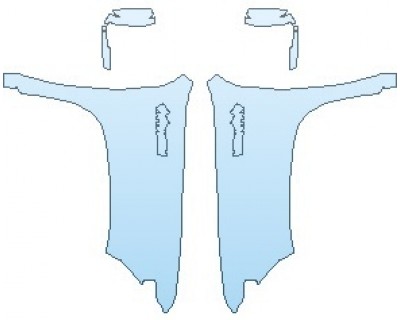 PAINT PROTECTION KIT - 2022 CHEVROLET SILVERADO HD HIGH COUNTRY FULL FENDERS (WRAPPED EDGES) - PRECUT PPF CLEAR BRA WRAP