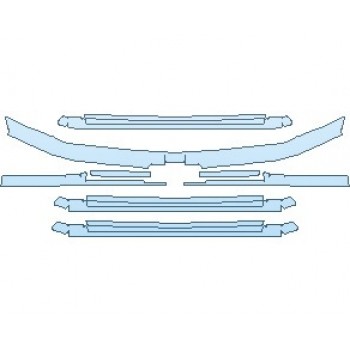 PAINT PROTECTION KIT - 2022 CHEVROLET SILVERADO HD HIGH COUNTRY GRILLE - PRECUT PPF CLEAR BRA WRAP