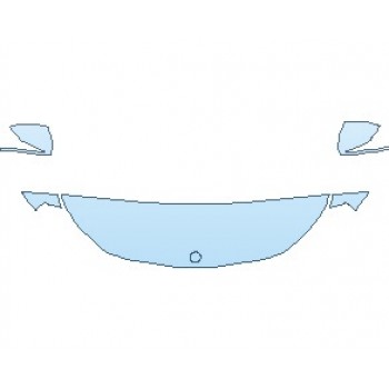 PAINT PROTECTION KIT - 2023 MERCEDES GLB AMG GLB 35 HOOD 18 INCH (NO WRAPPED EDGES) - PRECUT PPF CLEAR BRA WRAP