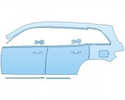 PAINT PROTECTION KIT - 2023 MERCEDES GLB AMG GLB 35 REAR QUARTER AND DOORS WITH TRIM LEFT - PRECUT PPF CLEAR BRA WRAP