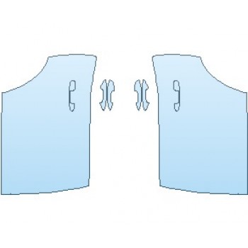 PAINT PROTECTION KIT - 2021 MERCEDES GLB AMG GLB 35 DOORS REAR - PRECUT PPF CLEAR BRA WRAP