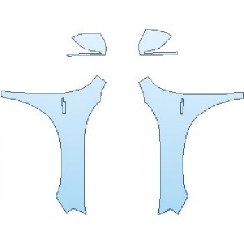 Precut PPF Kit – Clear Bra Paint Protection Film PAINT PROTECTION KIT - 2021 MERCEDES GLB AMG GLB 35 FULL FENDERS WITH TURBO 4MATIC EMBLEM (WRAPPED EDGES) - PRECUT PPF CLEAR BRA WRAP