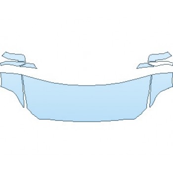 PAINT PROTECTION KIT - 2021 BMW 2 SERIES BASE CONVERTIBLE HOOD (NO WRAPPED EDGES) - PRECUT PPF CLEAR BRA WRAP