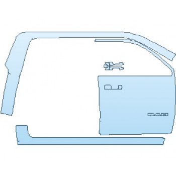 PAINT PROTECTION KIT - 2024 RAM 1500 LARAMIE WITH SPORT APPEARANCE PKG. CAB DOOR SURROUND AND FRONT DOOR RIGHT - PRECUT PPF CLEAR BRA WRAP