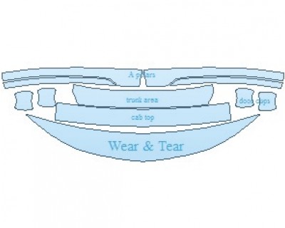 PAINT PROTECTION KIT - 2021 CHEVROLET SONIC LS SEDAN COMMON WEAR AREA KIT - PRECUT PPF CLEAR BRA WRAP