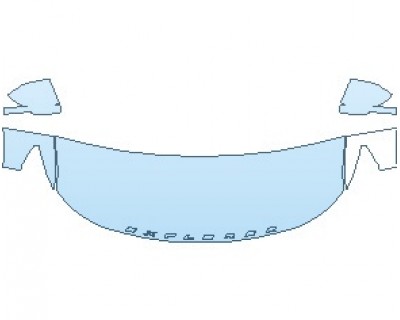 PAINT PROTECTION KIT - 2023 FORD EXPLORER ST HOOD (NO WRAPPED EDGES) - PRECUT PPF CLEAR BRA WRAP
