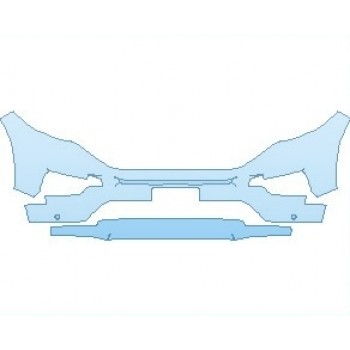 PAINT PROTECTION KIT - 2023 FORD EXPLORER ST BUMPER WITH LICENSE PLATE & SENSORS - PRECUT PPF CLEAR BRA WRAP