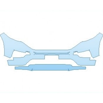 PAINT PROTECTION KIT - 2024 FORD EXPLORER ST BUMPER WITH LICENSE PLATE - PRECUT PPF CLEAR BRA WRAP