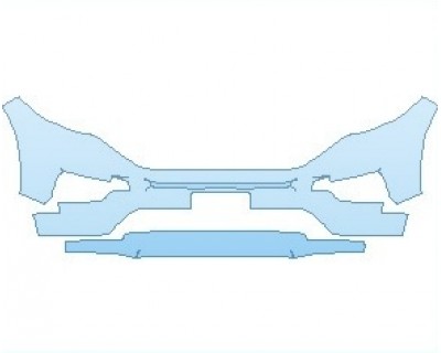 PAINT PROTECTION KIT - 2023 FORD EXPLORER ST BUMPER WITH LICENSE PLATE - PRECUT PPF CLEAR BRA WRAP