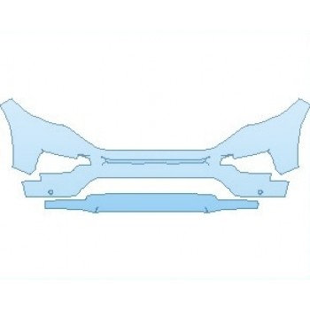 PAINT PROTECTION KIT - 2024 FORD EXPLORER ST BUMPER WITH SENSORS - PRECUT PPF CLEAR BRA WRAP