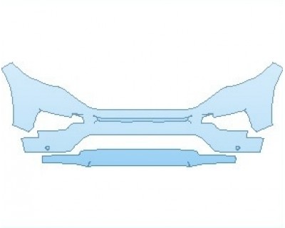PAINT PROTECTION KIT - 2023 FORD EXPLORER ST BUMPER WITH SENSORS - PRECUT PPF CLEAR BRA WRAP