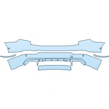 PAINT PROTECTION KIT - 2019 VOLVO XC90 R-DESIGN REAR BUMPER KIT WITH SENSORS - PRECUT PPF CLEAR BRA WRAP
