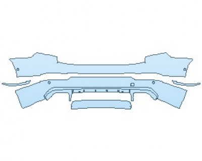 PAINT PROTECTION KIT - 2019 VOLVO XC90 R-DESIGN REAR BUMPER KIT WITH SENSORS - PRECUT PPF CLEAR BRA WRAP