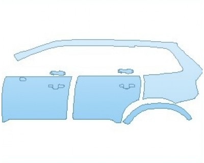 PAINT PROTECTION KIT - 2019 VOLVO XC90 R-DESIGN REAR QUARTER PANEL & DOORS LEFT SIDE - PRECUT PPF CLEAR BRA WRAP