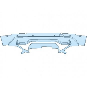 PAINT PROTECTION KIT - 2022 VOLVO XC60 R-DESIGN REAR BUMPER LOWER WITH SENSORS - PRECUT PPF CLEAR BRA WRAP