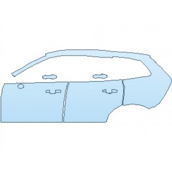 PAINT PROTECTION KIT - 2025 VOLVO XC60 RECHARGE POLESTAR ENGINEERED REAR QUARTER PANEL & DOORS LEFT SIDE - PRECUT PPF CLEAR BRA WRAP