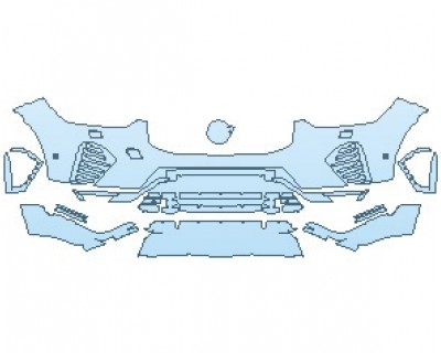 PAINT PROTECTION KIT - 2025 VOLVO XC60 RECHARGE POLESTAR ENGINEERED BUMPER WITH WASHERS & SENSORS - PRECUT PPF CLEAR BRA WRAP