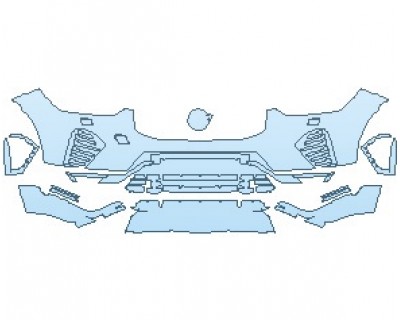 PAINT PROTECTION KIT - 2025 VOLVO XC60 RECHARGE POLESTAR ENGINEERED BUMPER WITH WASHERS - PRECUT PPF CLEAR BRA WRAP