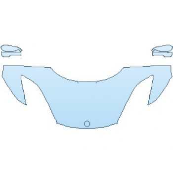 PAINT PROTECTION KIT - 2022 LOTUS EVORA GT430 SPORT WITH CARBON PKG HOOD (WRAPPED EDGES) 30 INCH - PRECUT PPF CLEAR BRA WRAP