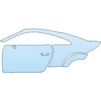 2022 AUDI TT BASE COUPE REAR QUARTER PANEL AND DOOR LEFT SIDE