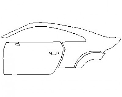 2022 AUDI TT 20TH ANNIVERSARY EDITION COUPE REAR QUARTER PANEL AND DOOR LEFT SIDE
