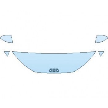 PAINT PROTECTION KIT - 2022 AUDI TT 20TH ANNIVERSARY EDITION COUPE HOOD 18 INCH (WRAPPED EDGES) - PRECUT PPF CLEAR BRA WRAP