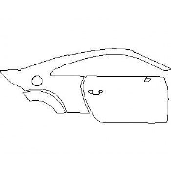 2021 AUDI TT BASE COUPE REAR QUARTER PANEL AND DOOR RIGHT SIDE