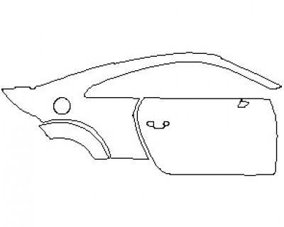 2021 AUDI TT S-LINE COUPE REAR QUARTER PANEL AND DOOR RIGHT SIDE