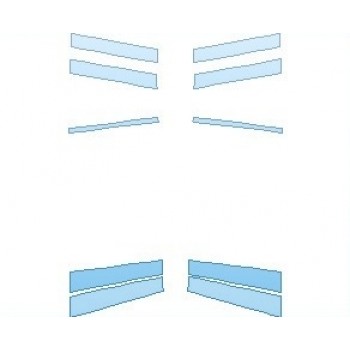 PAINT PROTECTION KIT - 2019 MERCEDES GLS 63 AMG B & C PILLARS - PRECUT PPF CLEAR BRA WRAP