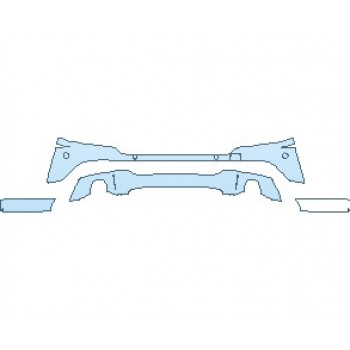 PAINT PROTECTION KIT - 2021 BMW X4 M40I REAR BUMPER LOWER WITH SENSORS - PRECUT PPF CLEAR BRA WRAP