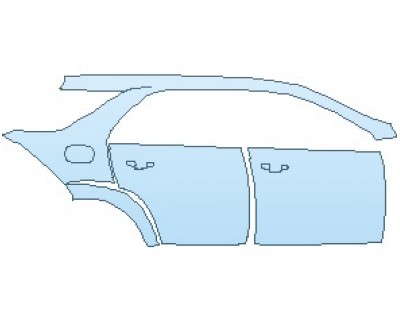 PAINT PROTECTION KIT - 2021 MERCEDES GLE CLASS 450 WITH AMG LINE EXTERIOR SUV REAR QUARTER PANEL AND DOORS RIGHT SIDE - PRECUT PPF CLEAR BRA WRAP