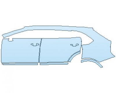 2025 BENTLEY BENTAYGA SPEED REAR QUARTER PANEL & DOORS LEFT SIDE - PRECUT PPF CLEAR BRA WRAP