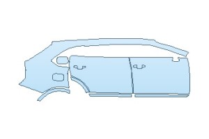 2026 BENTLEY BENTAYGA SPEED REAR QUARTER PANEL & DOORS RIGHT SIDE